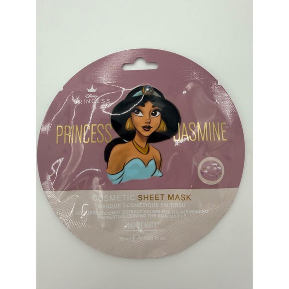 Disney Princess Mad Beauty Cosmetic Sheet Mask Set Jasmine Belle 3 Pack NEW - Picture 6 of 7